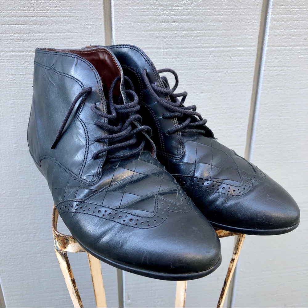 VINTAGE Naturalizer Black Leather Lace up Oxford Shoes 7